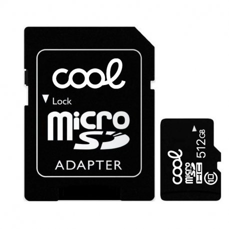 Cartão de memória Micro SD com Adaptador x512 GB COOL (Classe 10)