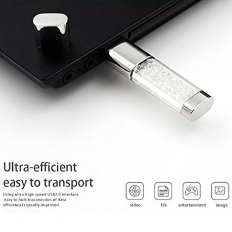 Pen Drive USB x64 GB 3.0 COOL Crystal Blanco