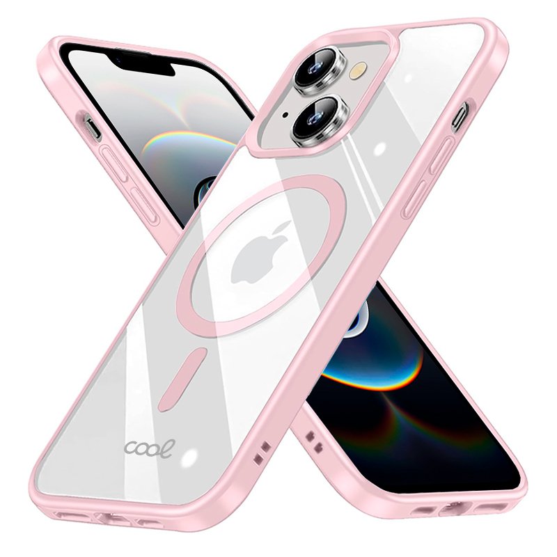 Custodia COOL per iPhone 16e / 17e con Bordo Rosa Magnetico