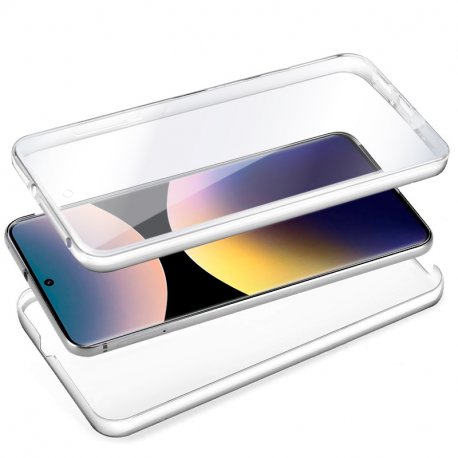 COOL Custodia in silicone 3D per Xiaomi Redmi Note 14 Pro (anteriore + posteriore trasparente)