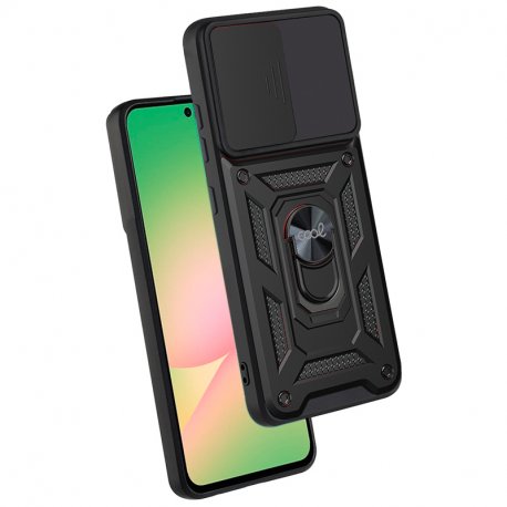 Carcasa COOL para Samsung A566 Galaxy A56 5G Hard Ring Negro
