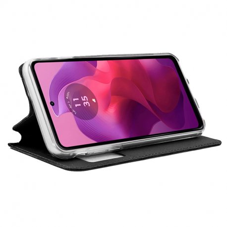Custodia COOL Flip Cover per Motorola Moto G04 / G24 Nero