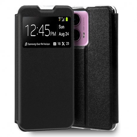 Custodia COOL Flip Cover per Motorola Moto G04 / G24 Nero