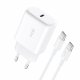 Caricabatterie Rapido Universale Caricabatterie di Rete (PD) Type-C COOL (25W) Bianco + Cavo di Tipo-C