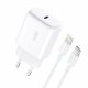 Universal Fast Charger Network Charger (PD) Type-C COOL (25W) White + Type-C to Lightning Cable