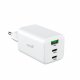 Universal Ultra Fast Triple (PD) 2 x Type-C + USB COOL Network Charger (65W) GaN White