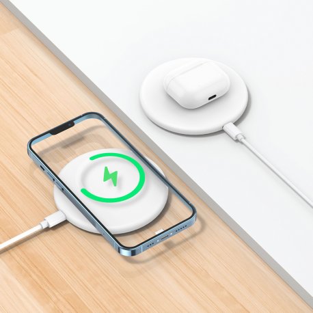 Universal Qi Wireless Smartphone Charger Dock Base COOL White