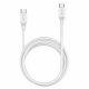 Cable USB Compatible COOL Universal TIPO-C a TIPO-C (1 metro) Blanco 3 Amp