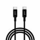 Cavo USB compatibile COOL Universale da TYPE-C a TYPE-C (1 metro) Nero 3 Amp