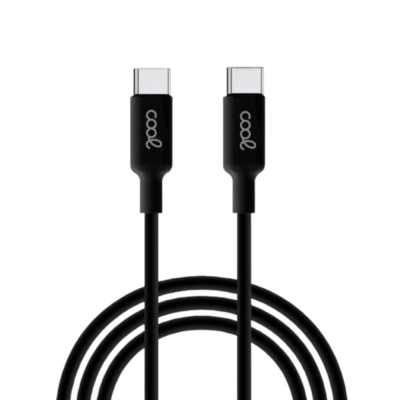 Cavo USB compatibile COOL Universale da TYPE-C a TYPE-C (1.2 metros) Nero 3 Amp