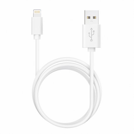 Cable USB Compatible COOL Lightning para iPhone / iPad (1.2 metros) Blanco