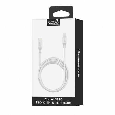 Cavo USB compatibile COOL Universal TYPE-C a Lightning (1,2 metri) Bianco