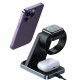 Dock Base Cargador Smartphones Inalámbrico 3 en 1 COOL Negro