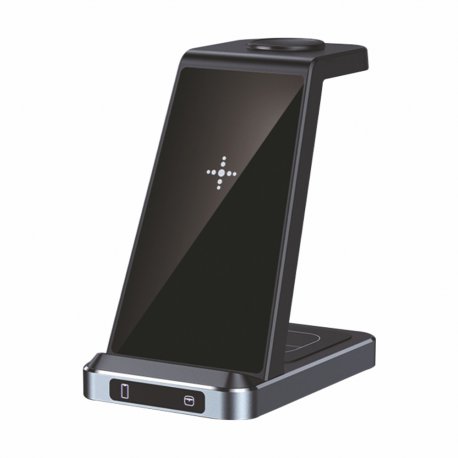 3-in-1 COOL Wireless Charger Dock Base Black