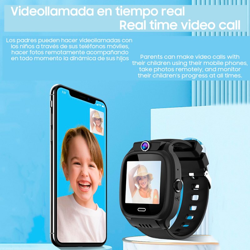 Smartwatch COOL Kids 4G GPS Silicone Blue (Location, Video Calls, SIM)