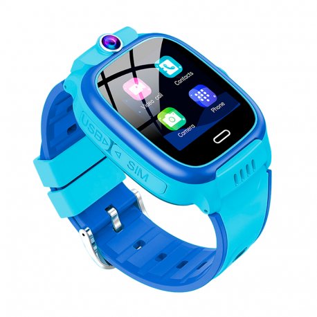 Smartwatch COOL Kids 4G GPS Silicone Azul (Localização, Chamadas de Vídeo, SIM)
