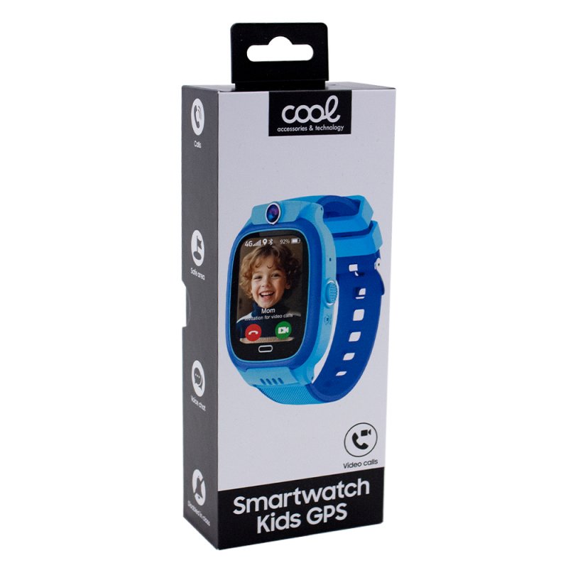 Smartwatch COOL Kids 4G GPS Silicone Blue (Location, Video Calls, SIM)
