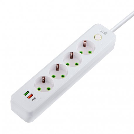 Caricabatterie Universale Multiporta COOL (Multipresa a 7 Porte) Bianco