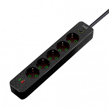 Caricabatterie Universale Multiporta COOL (Multipresa a 7 Porte) Nero