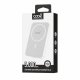 Universal External Battery MAGNETIC Power Bank Qi 5000 mAh COOL White