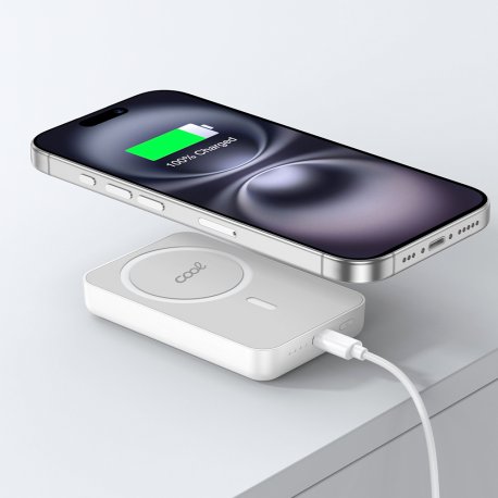 Power Bank Esterno Universale da 10.000 mAh Magnetic COOL Bianco