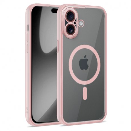 Custodia COOL per iPhone 17 con Bordo Rosa Magnetico