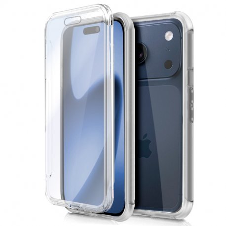 Capa COOL de Silicone 3D para iPhone 17 Pro Max (Transparente Frente + Verso)