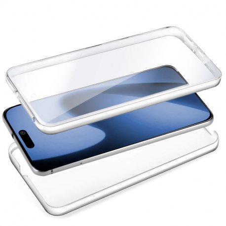 COOL Custodia in silicone 3D per iPhone 17 Pro Max (Anteriore + Posteriore Trasparente)