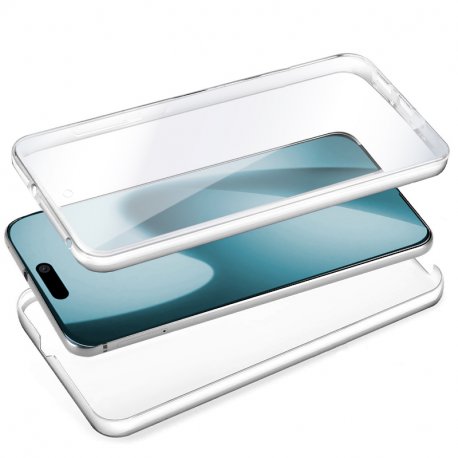 COOL Custodia in silicone 3D per iPhone Air (Anteriore + Posteriore Trasparente)