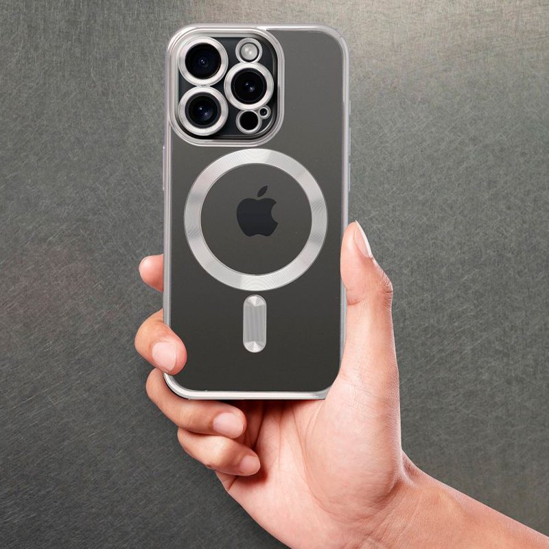 Carcasa COOL para iPhone 17 Pro / 18 Pro Magnética Borde Plata