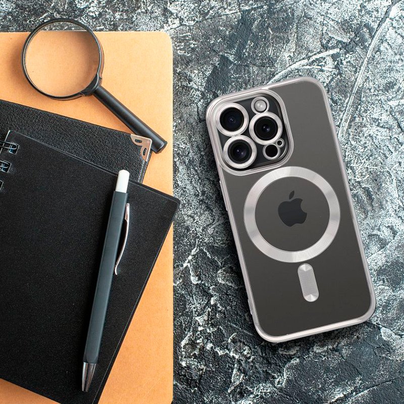 Carcasa COOL para iPhone 17 Pro / 18 Pro Magnética Borde Plata