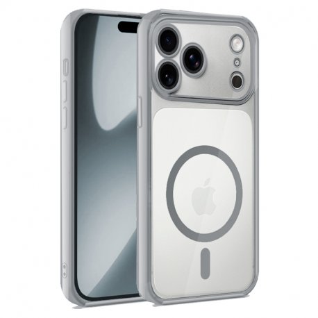 Carcasa COOL para iPhone 17 Pro / 18 Pro Magnética Borde Plata