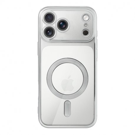 Custodia COOL per iPhone 17 Pro con Bordo Argento Magnetico