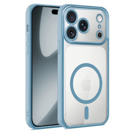Carcasa COOL para iPhone 17 Pro / 18 Pro Magnética Borde Celeste
