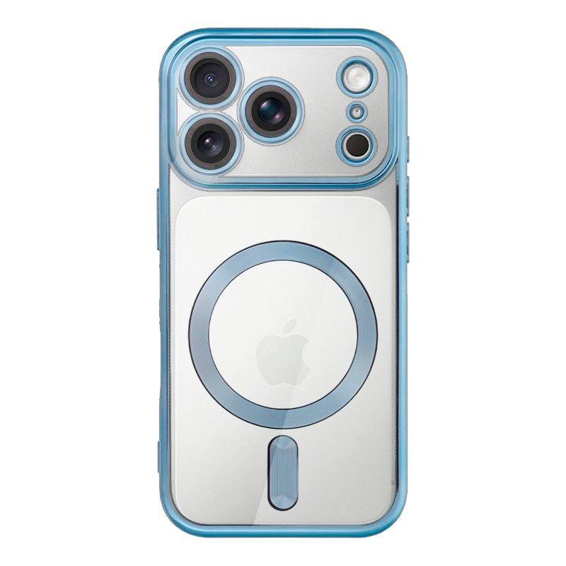 Carcasa COOL para iPhone 17 Pro / 18 Pro Magnética Borde Celeste