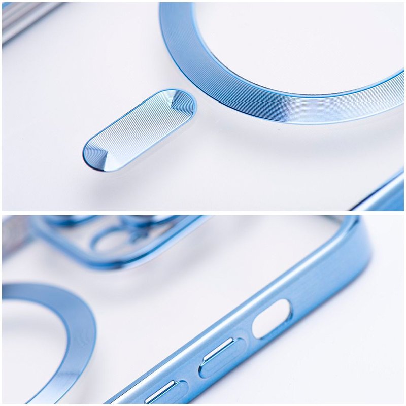 Carcasa COOL para iPhone 17 Pro / 18 Pro Magnética Borde Celeste
