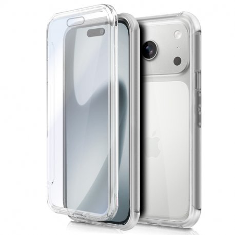 Funda COOL Silicona 3D para iPhone 17 Pro / 18 Pro (Transparente Frontal + Trasera)