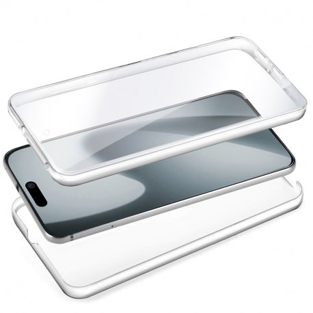 Funda COOL Silicona 3D para iPhone 17 Pro / 18 Pro (Transparente Frontal + Trasera)