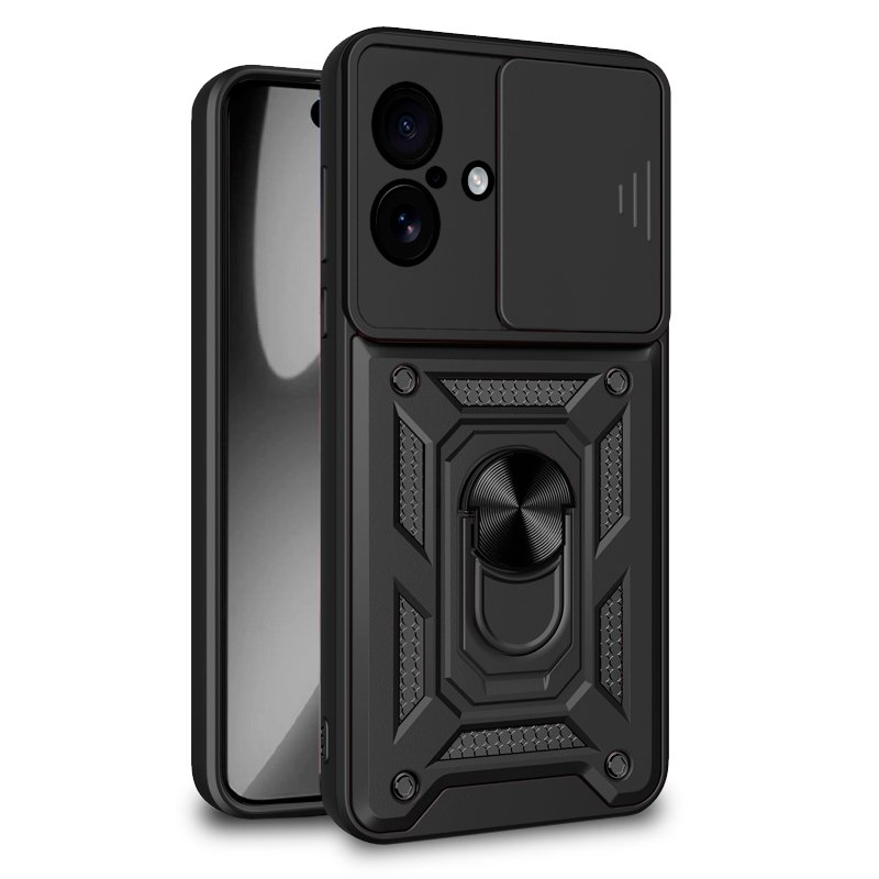 Custodia COOL per iPhone 17 Hard Ring Nero Custodia COOL per iPhone 17 Hard Ring Nero