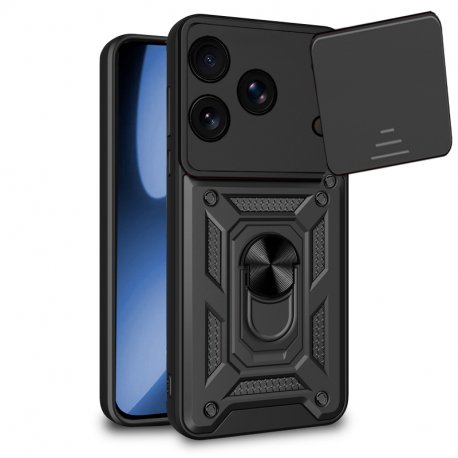 Carcasa COOL para iPhone 17 Pro Max / 18 Pro Max Hard Ring Negro