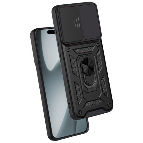 Carcasa COOL para iPhone 17 Pro / 18 Pro Hard Ring Negro