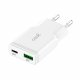 Universal Fast Charger (PD) Dual Type-C / USB COOL Network Charger (30W) White