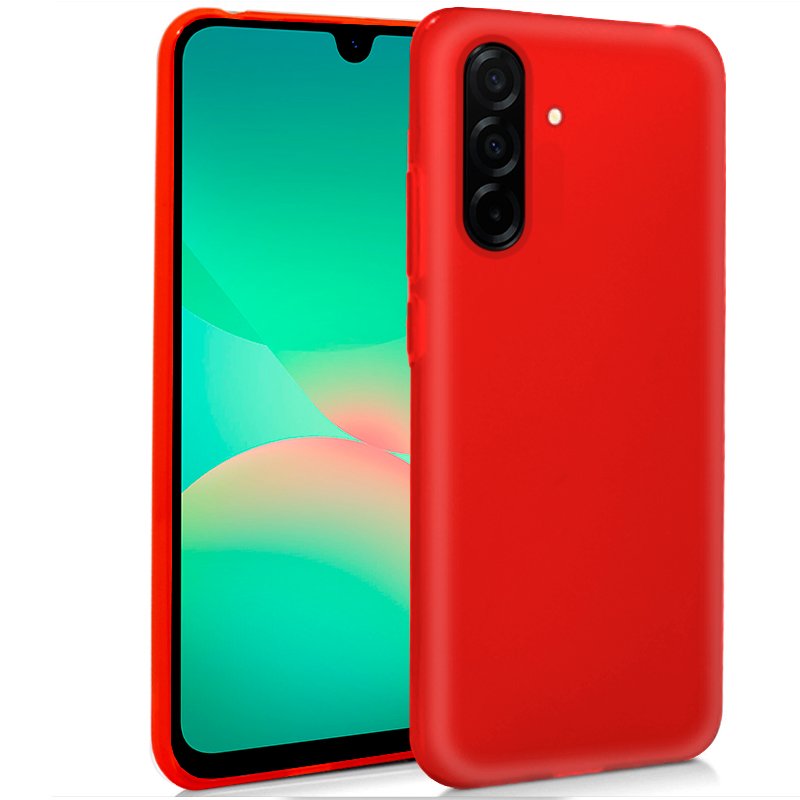 Capa de silicone COOL para Samsung A266 Galaxy A26 5G / A17 / A17 5G / A18 (Vermelha)