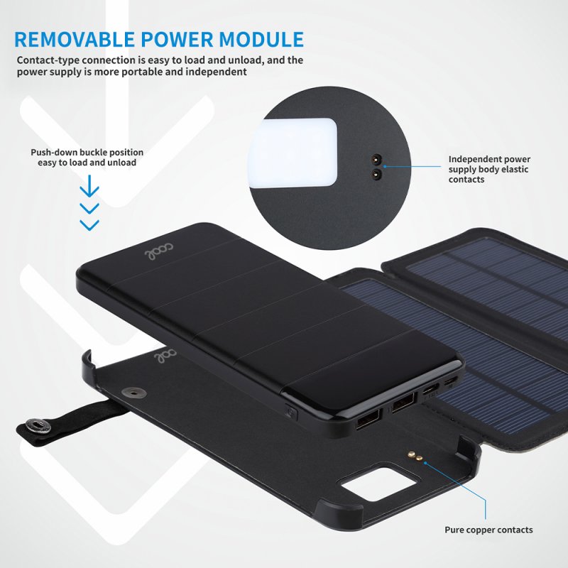 Bateria Externa Universal Power Bank Solar 10.000 mAh con 4 Paneles Solares COOL Bateria Externa Universal Power Bank Solar 10.000 mAh con 4 Paneles Solares COOL