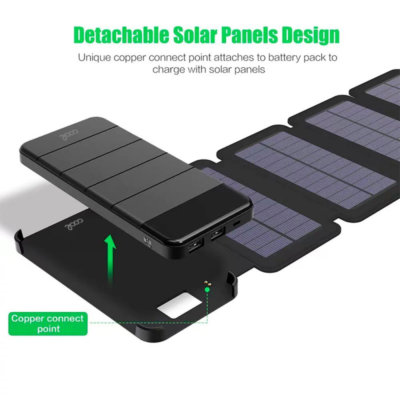Bateria Externa Universal Power Bank Solar 10.000 mAh con 4 Paneles Solares COOL Bateria Externa Universal Power Bank Solar 10.000 mAh con 4 Paneles Solares COOL