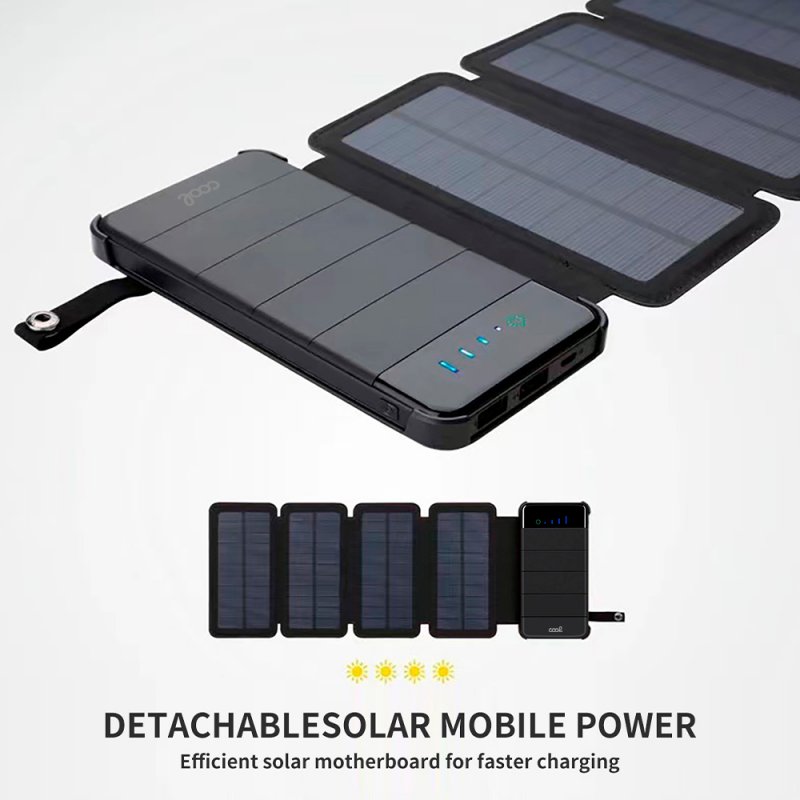 Bateria Externa Universal Power Bank Solar 10.000 mAh con 4 Paneles Solares COOL Bateria Externa Universal Power Bank Solar 10.000 mAh con 4 Paneles Solares COOL