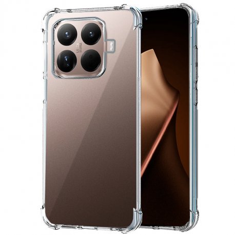 Custodia Antiurto Per Xiaomi 15 Con Supporto Ad Anello | Cover Trasparente Con Scheda Glitterata Rimovibile Viola