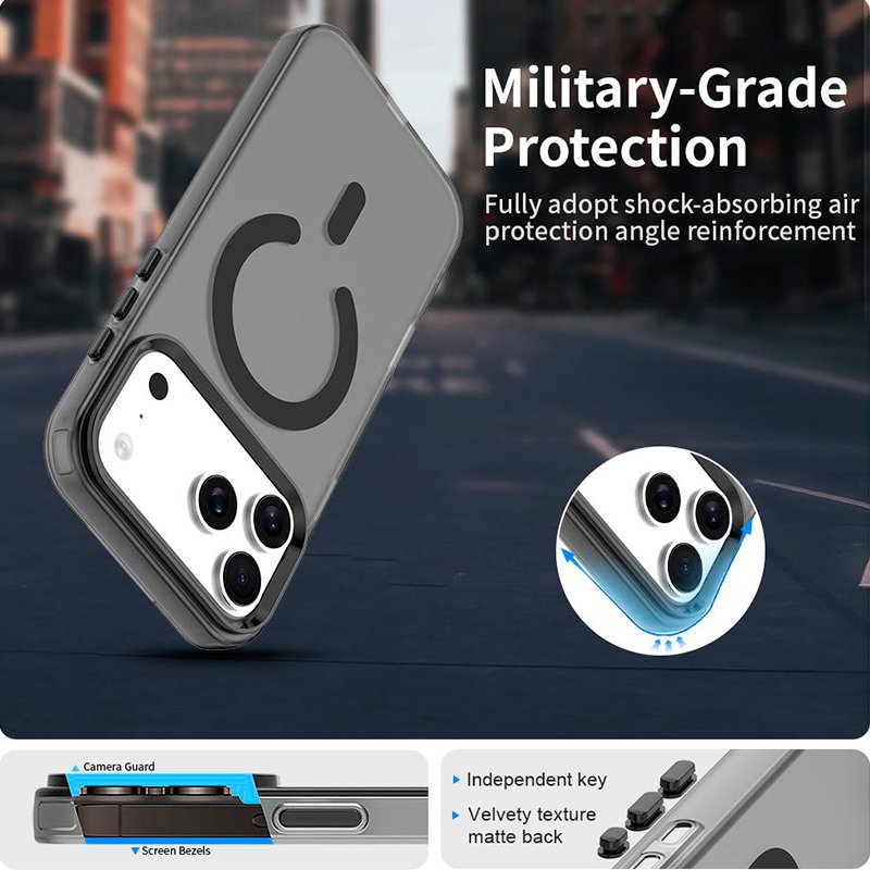 Capa COOL para iPhone 17 Pro Max Magnética Colorful Preto