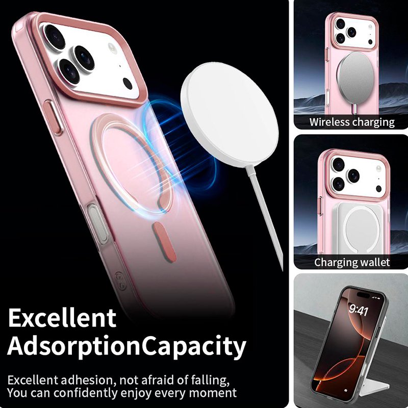 Capa COOL para iPhone 17 Pro Max Magnética Colorful Rosa