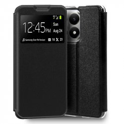 Funda COOL Flip Cover para ZTE Blade A75 Liso Negro